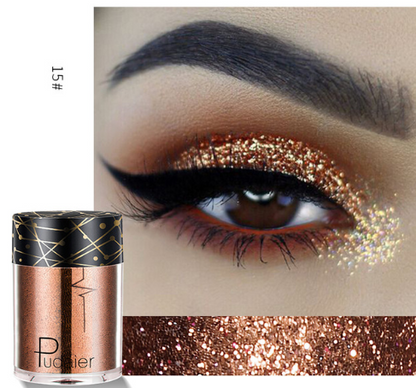 Palet Eyeshadow Matte &amp; Shimmer Profesional dengan Glitter Berkilau dan Nuansa Cerah