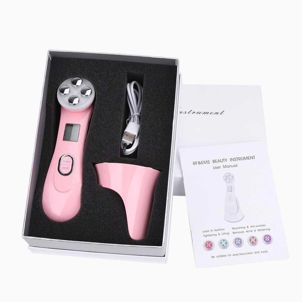 Multifunctional skin rejuvenation care instrument, Facial Massager, High Frequency LED