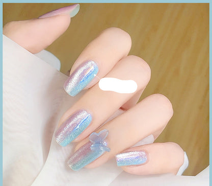 Crystal Stone Cat Eye Nail Polish and Milk Tea