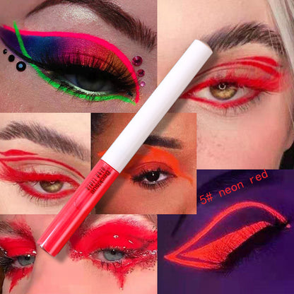 Riasan UV Neon Glitter Cair Eyeliner Berkilau Profesional