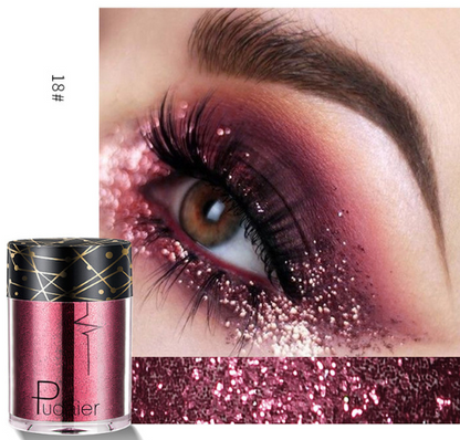 Palet Eyeshadow Matte &amp; Shimmer Profesional dengan Glitter Berkilau dan Nuansa Cerah