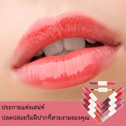 Lip Gloss Matte Berkepala Dua Tahan Air Dan Tahan Lama