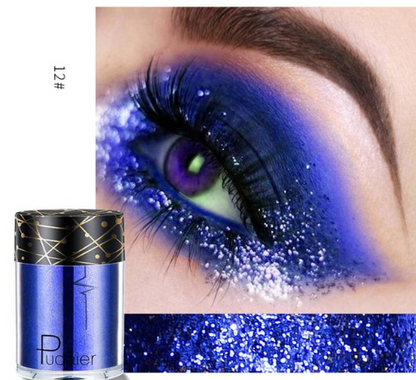 Palet Eyeshadow Matte &amp; Shimmer Profesional dengan Glitter Berkilau dan Nuansa Cerah