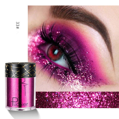 Palet Eyeshadow Matte &amp; Shimmer Profesional dengan Glitter Berkilau dan Nuansa Cerah