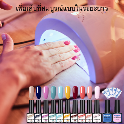 Sequin Nail Beauty Polish Gel Kit with Lighting Machine