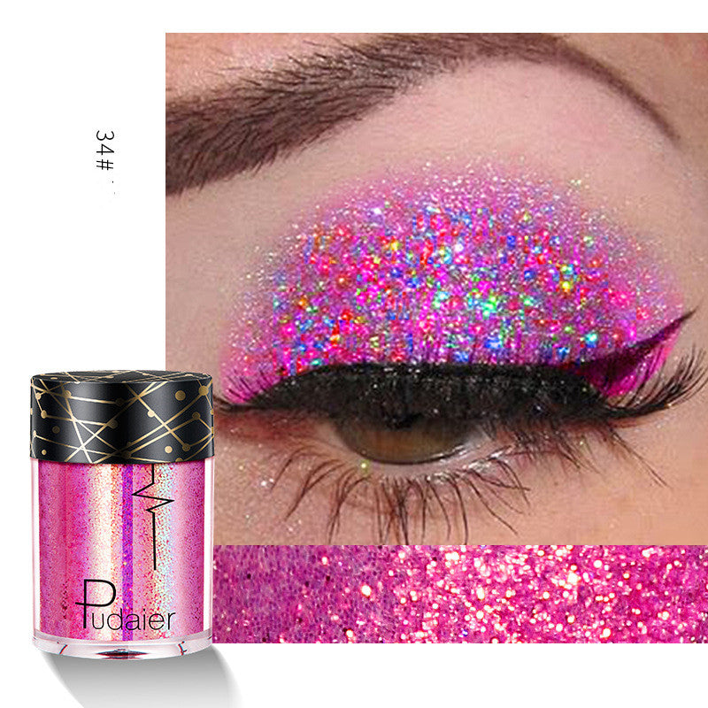 Palet Eyeshadow Matte &amp; Shimmer Profesional dengan Glitter Berkilau dan Nuansa Cerah