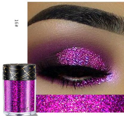 Palet Eyeshadow Matte &amp; Shimmer Profesional dengan Glitter Berkilau dan Nuansa Cerah