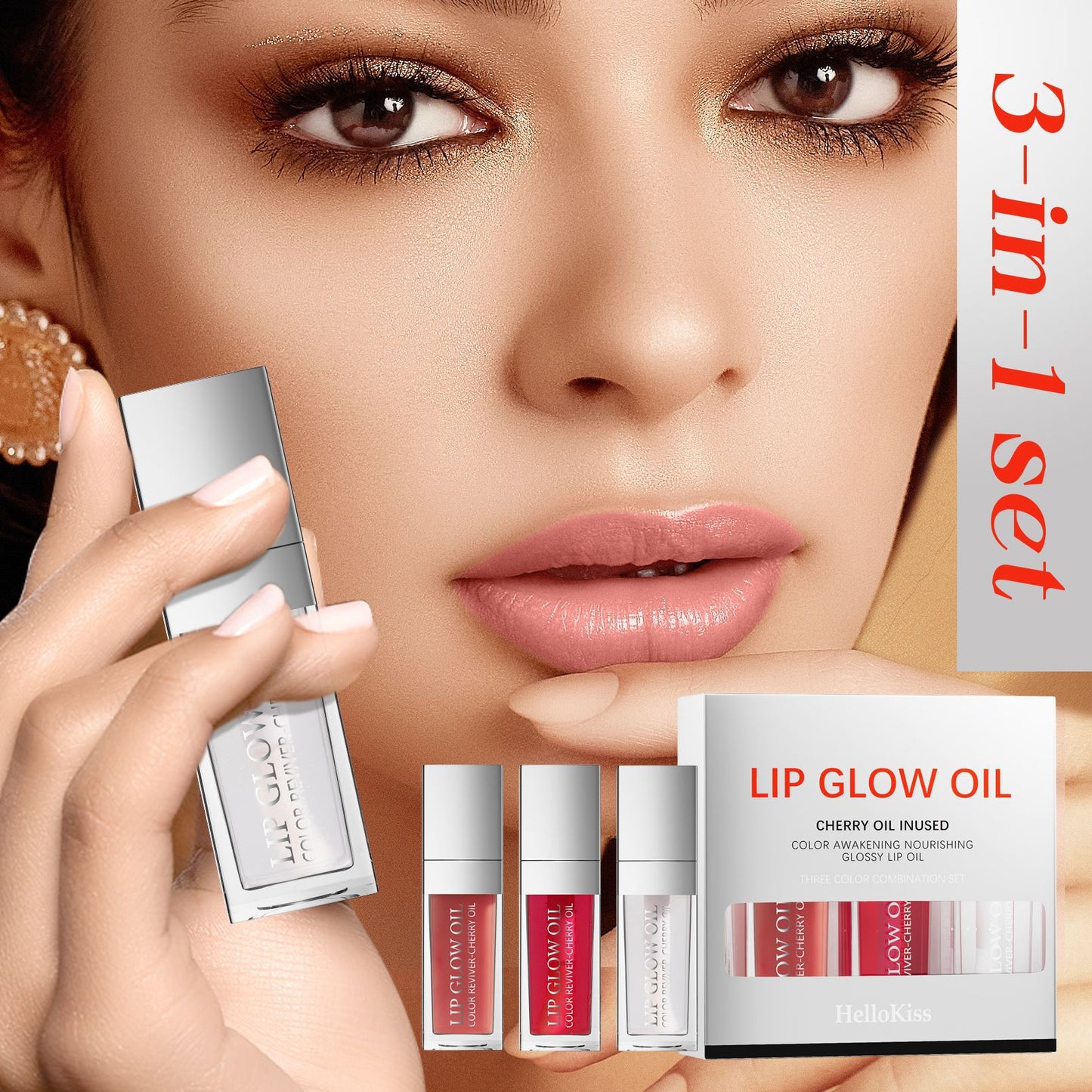 Lip Gloss Melembabkan Dan Menutrisi - Paket berisi 3