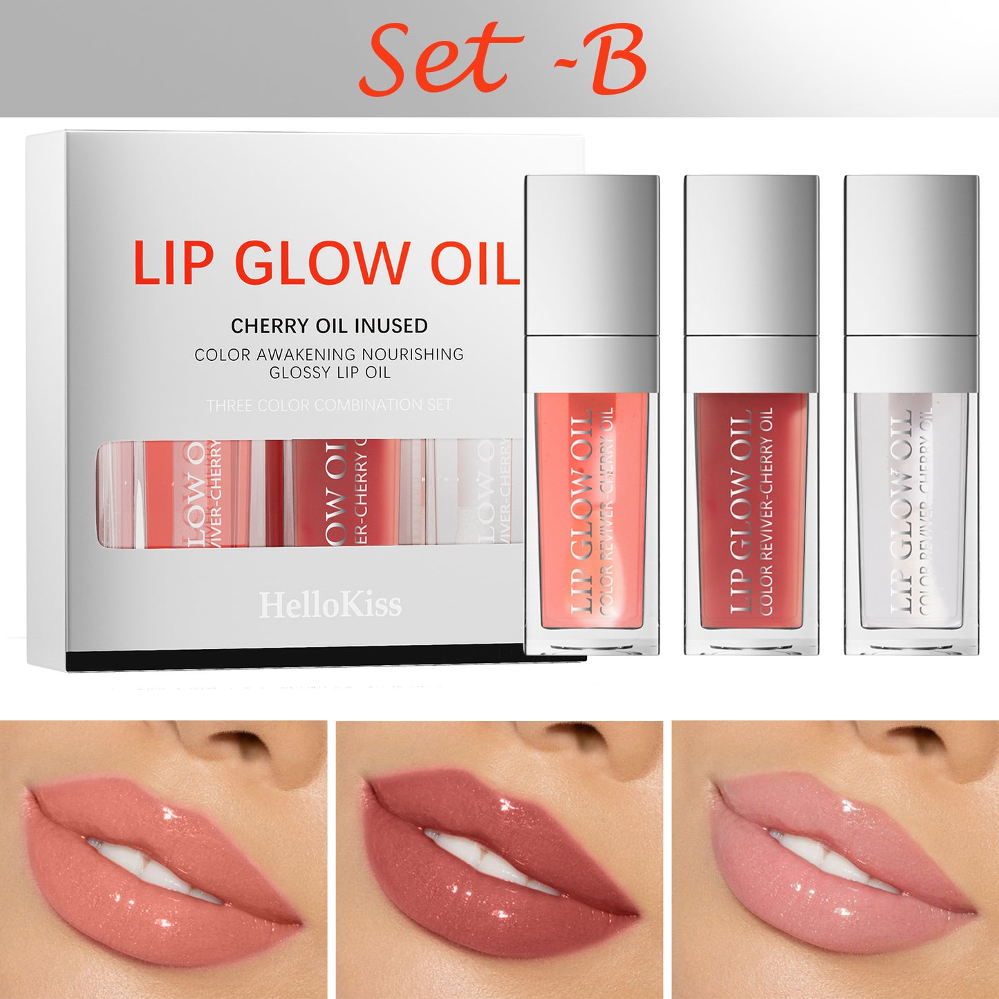 Lip Gloss Melembabkan Dan Menutrisi - Paket berisi 3