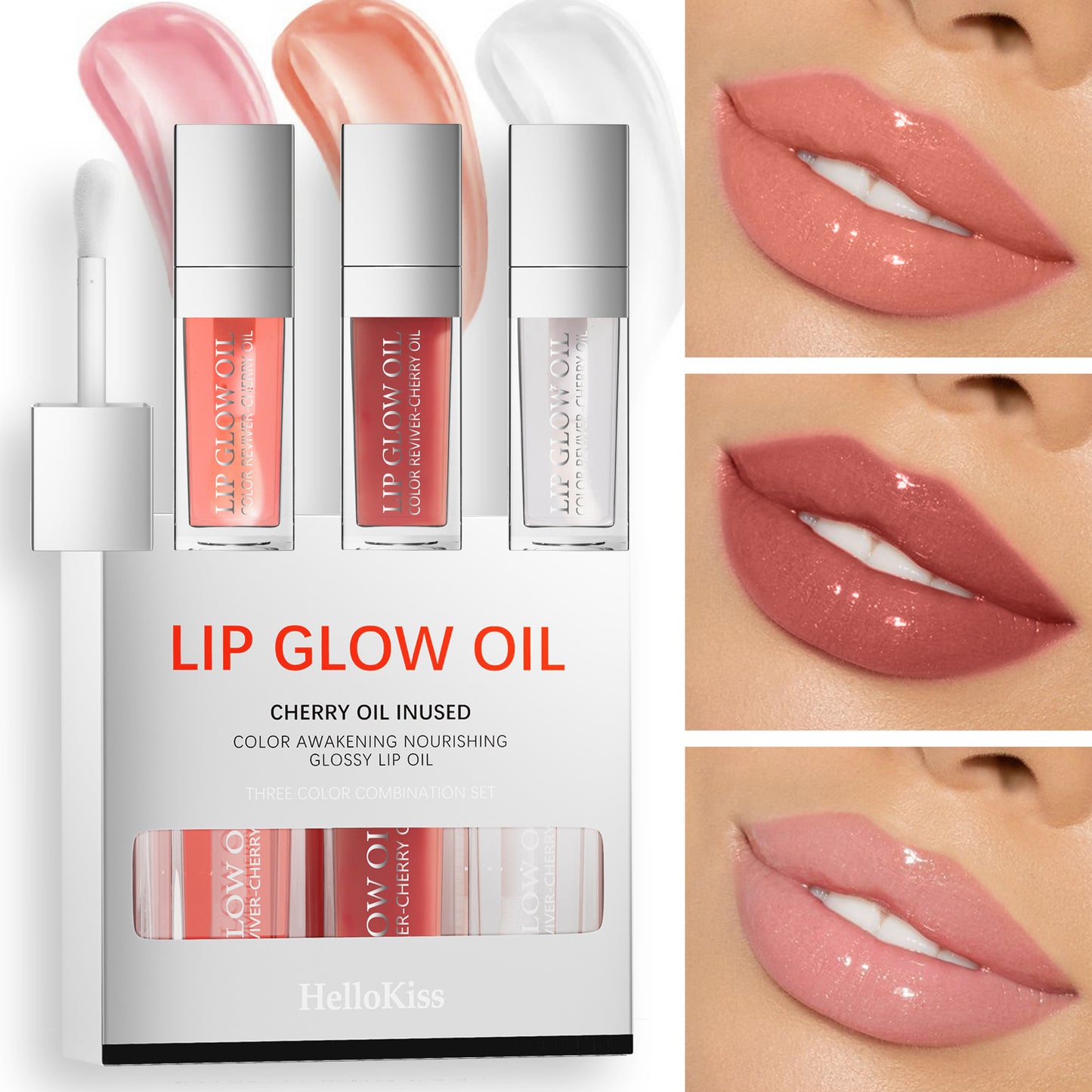 Lip Gloss Melembabkan Dan Menutrisi - Paket berisi 3