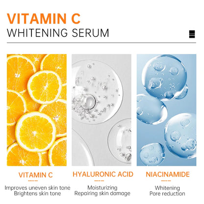 Serum Vitamin C Pemutih Wajah Penghilang Noda Hitam Kosmetik Korea Asam Hyaluronic